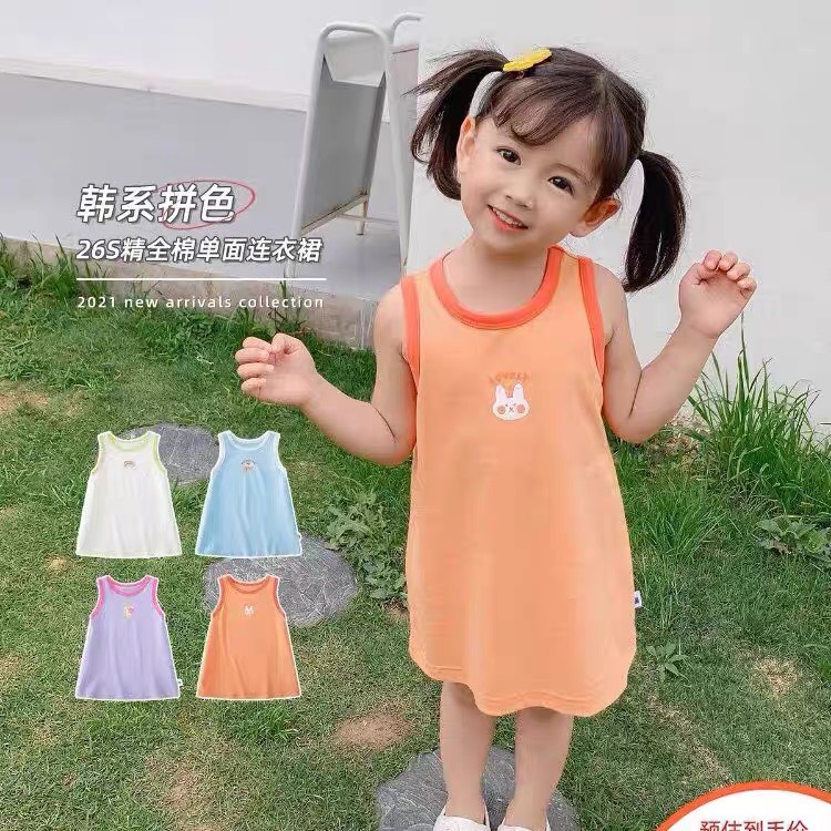 Váy Cho Bé - Váy Love Chất Liệu Thun Lạnh Tự Nhiên Ken Store