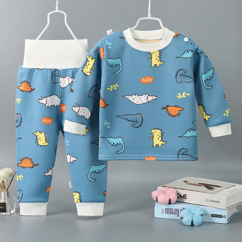 Bộ quần áo lót nỉ lông Dài tay Cạp cao Giữ nhiệt