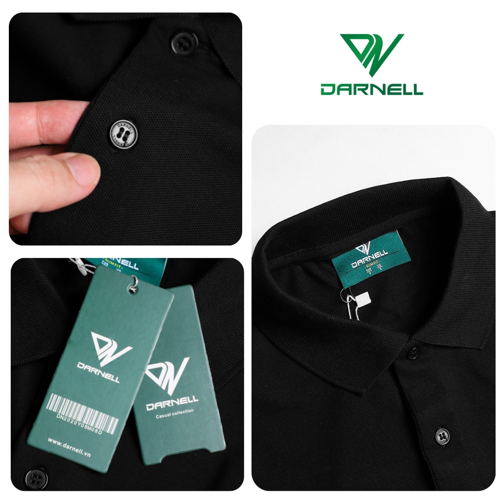 Áo thun polo nam Darnell, áo phông chính hãng cao cấp, áo thun ngắn tay có cổ chất dệt kim mềm mịn bền đẹp DN0029