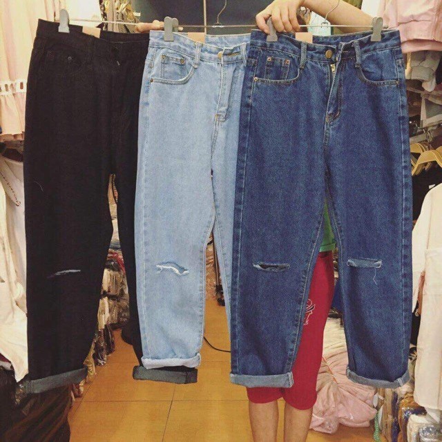 QUẦN JEAN NỮ RÁCH GỐI 9949 (4 MÀU)