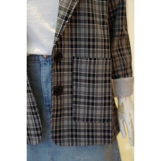 Blazer Caro Túi Đắp 040