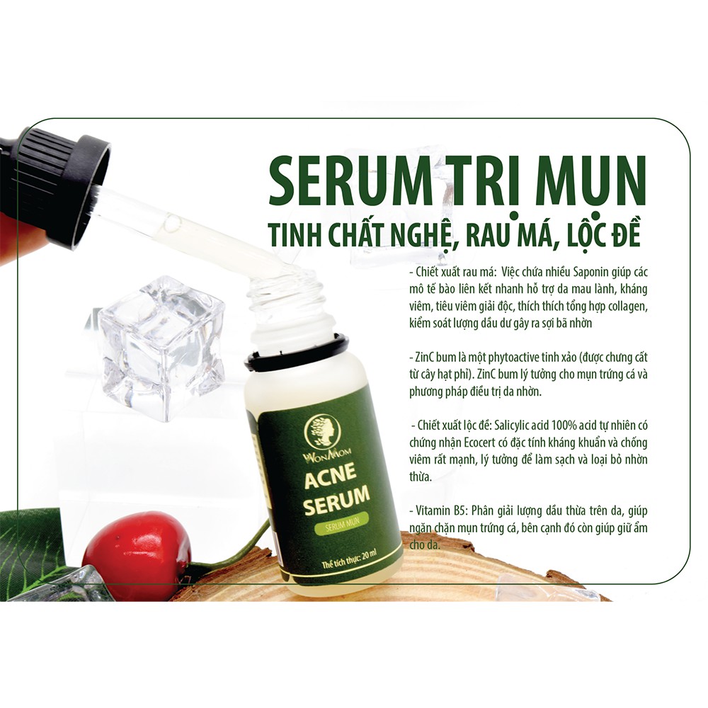 Serum Kháng Mụn Wonmom Cho Mẹ Bầu Và Sau Sinh 20ml