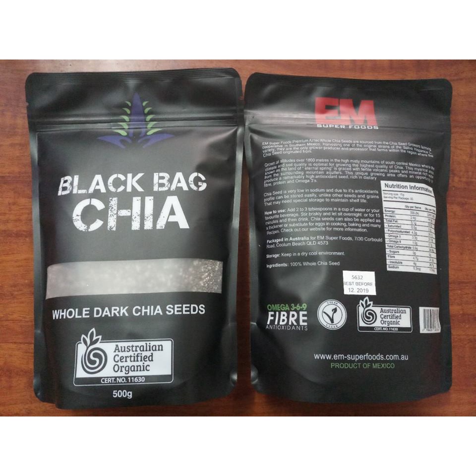 Hạt chia Úc đen gói 500gr