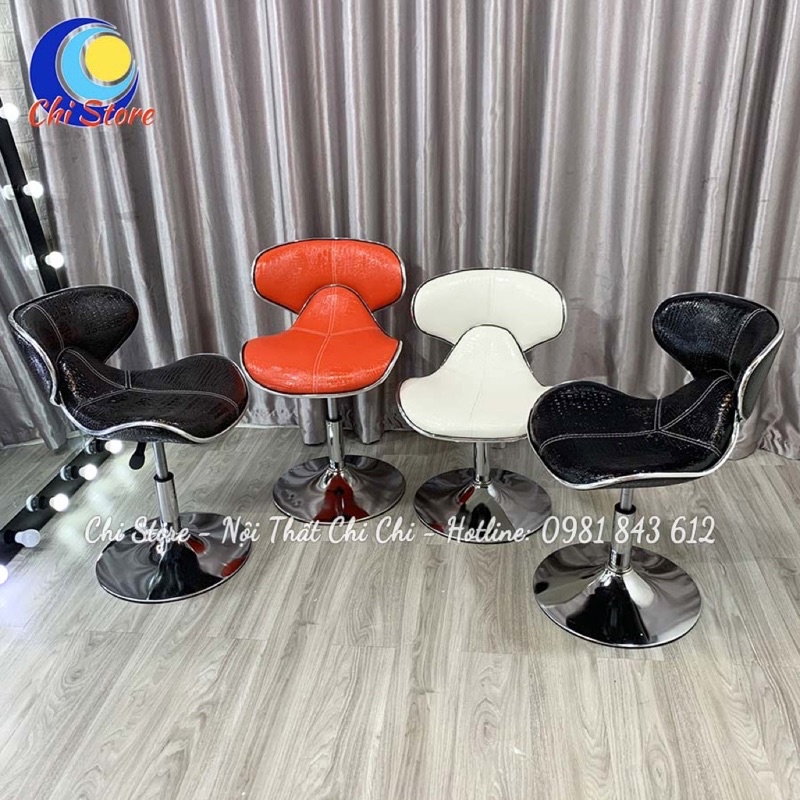 Ghế Xoay Văn Phòng GIÁ RẺ Bọc Da Nhung Dày Dặn, Ghế Ngồi Bàn Trang Điểm, Quầy Làm Tóc Sang Chảnh