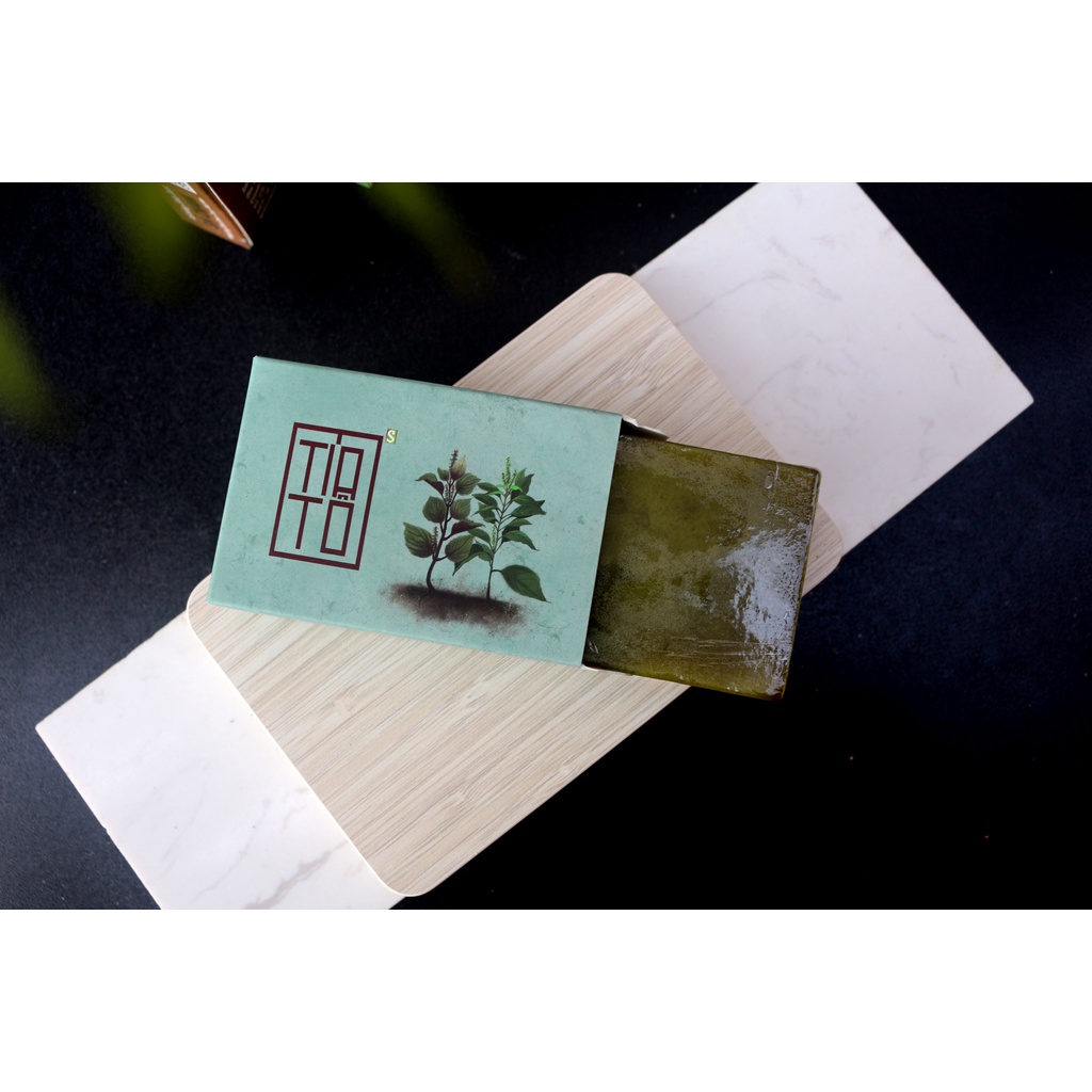 Xà Bông Tía Tô HTX Sinh Dược 100g Thiên Nhiên