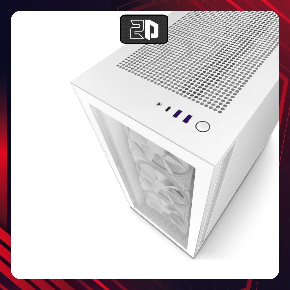 Vỏ Case NZXT H7 Elite MATTE White - Mid Tower / Màu Trắng