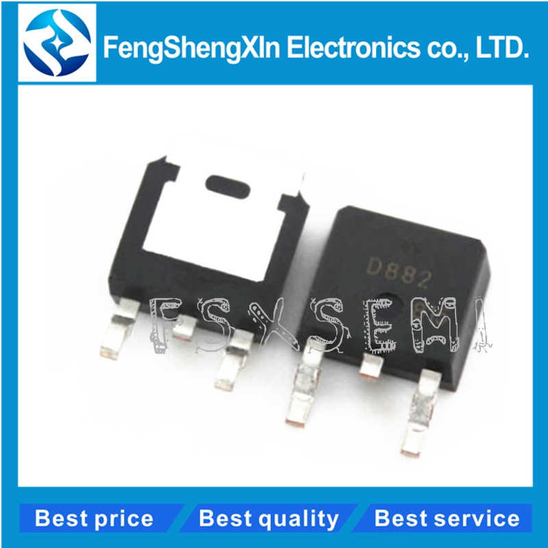 Set 10 Linh Kiện Bán Dẫn 2sd882 D882 D882M To-252 Npn Silicon