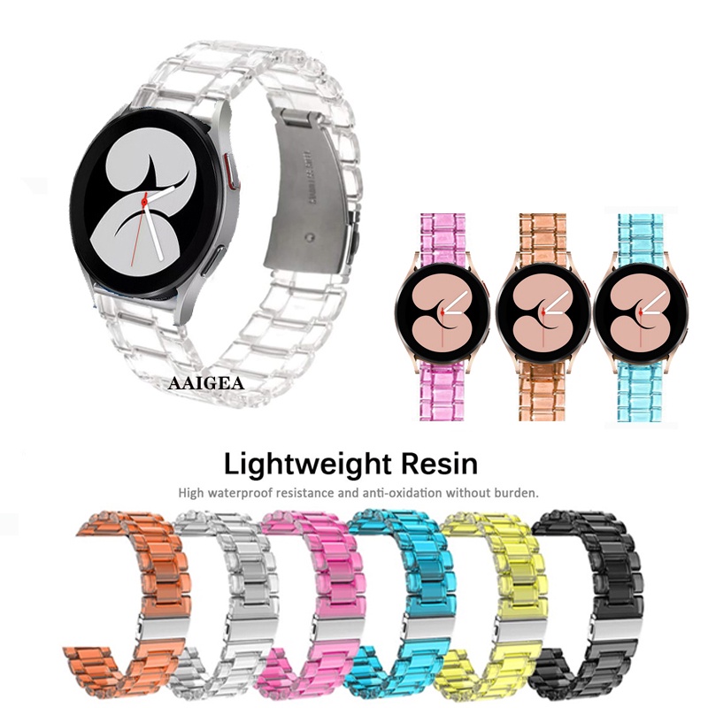 Dây Đeo Bằng Nhựa Trong Suốt Gọn Nhẹ 20mm Cho Đồng Hồ Thông Minh Samsung Galaxy Watch4 40mm 44mm / Watch 4 Classic 42mm 46mm
