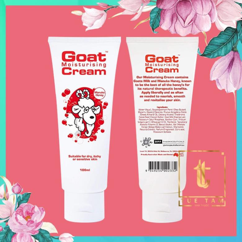 Kem dưỡng ẩm sữa dê Úc Goat Moisturising Cream The Goat Skincare 100ml - Giúp bạn có làn da mịn màng