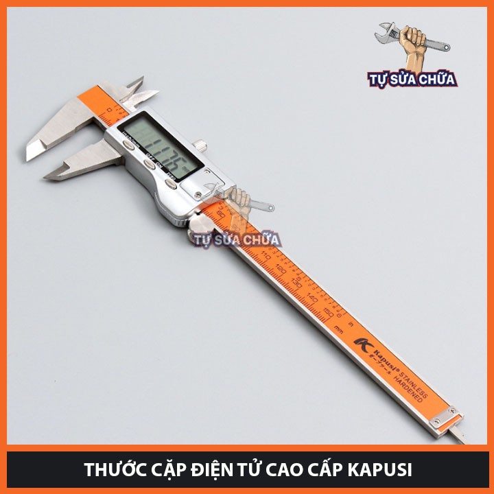 Thước kẹp điện tử Kapusi 150 mm chính xác - chuyên dụng đo lường cho kĩ thuật chính xác cao