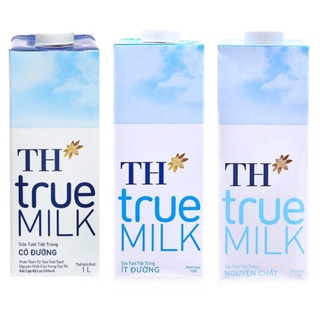 SỮA TƯƠI TIỆT TRÙNG TH TRUE MILK 1L CÓ ĐƯỜNG/ ÍT ĐƯỜNG/ KHÔNG ĐƯỜNG