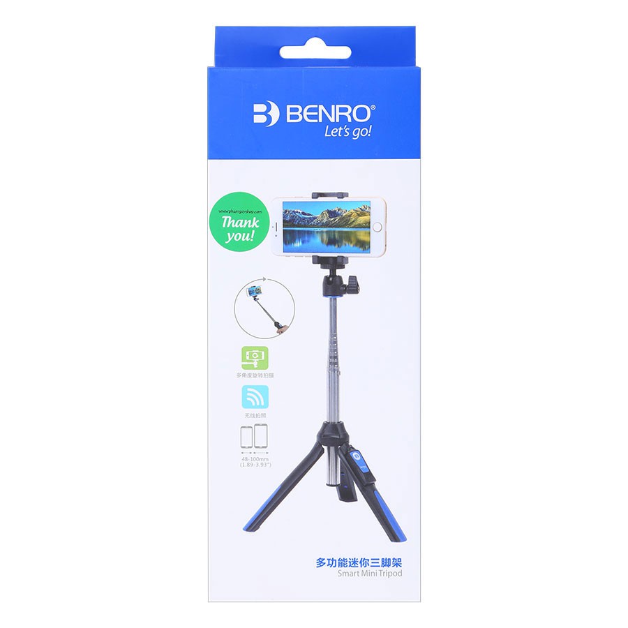 Gậy selfie bluetooth tích hợp tripod cao cấp Benro Mk10