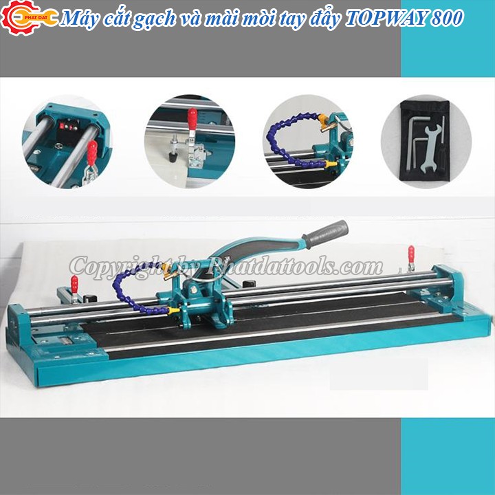 Máy cắt gạch tay đẩy- mài mòi TOPVEL 800mm 2 chức năng-Tặng kèm lưỡi cắt cho cả 2 chức năng-Bảo hành 6 tháng-Chính hãng