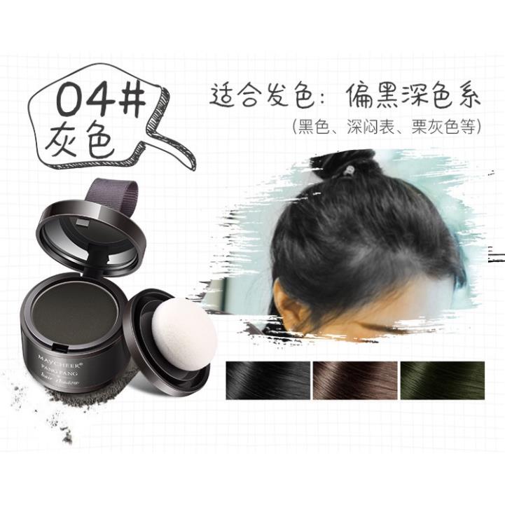 Phấn che khuyết điểm tóc, phấn dặm chân tóc che hói thưa da đầu Hair Shadow Maycheer nhập xịn