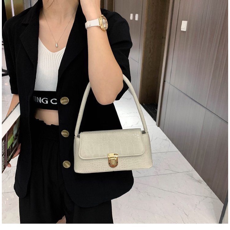 Túi Xách Nữ Kẹp Nách Đeo Vai Xách Tay Họa Tiết Vân Da Cá Sấu Cao Cấp Phong Cách Cá Tính Phù Hợp Đi Chơi Đi Dự Tiệc