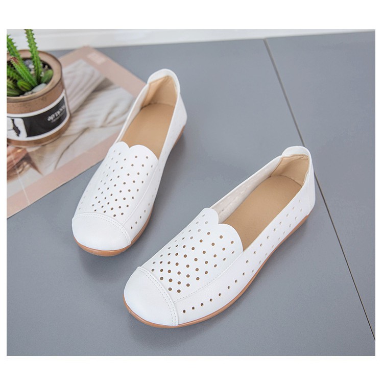 [SIÊU NHẸ_KHÔNG ĐAU CHÂN] Giày slip on lổ đế bệt dẻo mềm êm chân, đàn hồi tốt S094