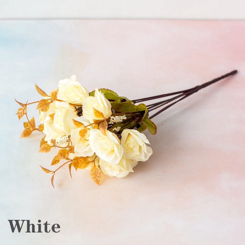 1 bó hoa gồm 14 bông Cung điện châu âu hoa hồng giả hoa giả décor trang trí nhà để bàn chụp ảnh trang trí phòng