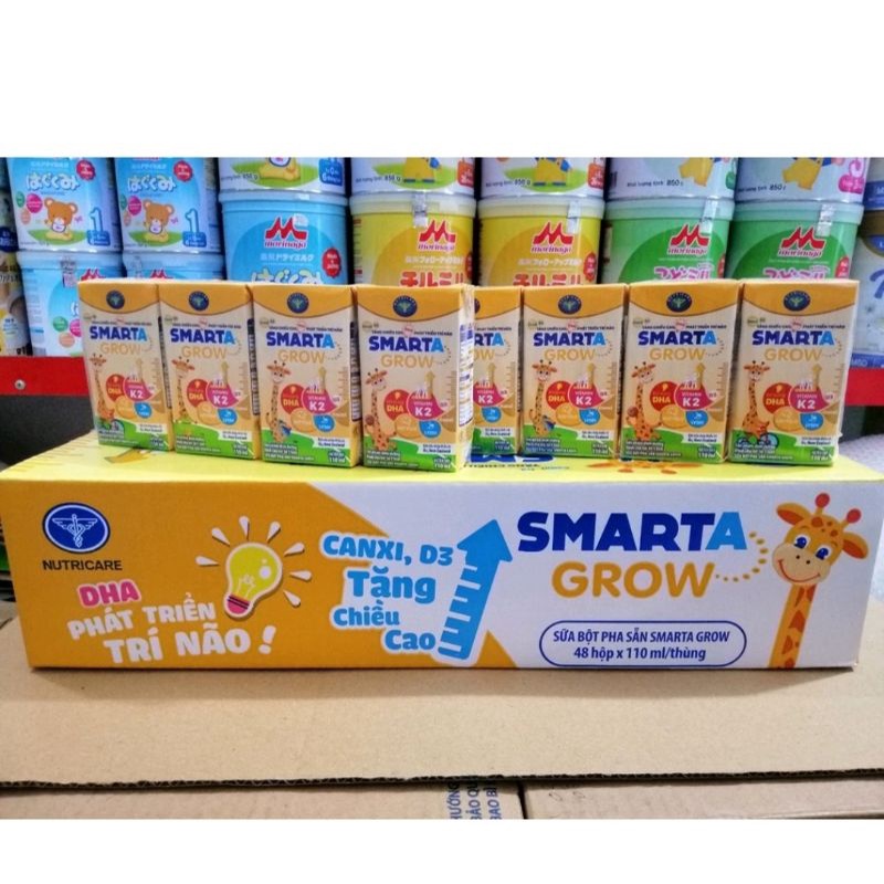 Sữa Bột Pha Sẵn Smarta Grow- 48 hộp/110ml.( hàng có quà).