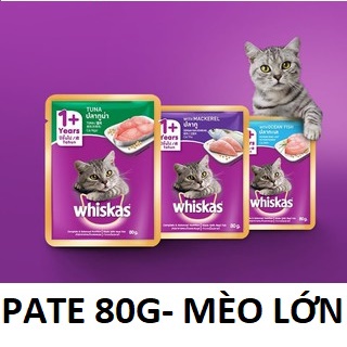 Pate gói cho mèo whiskas mèo lớn 80g