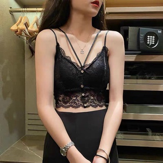 Áo Bra Hai Dây Phối Ren Nút