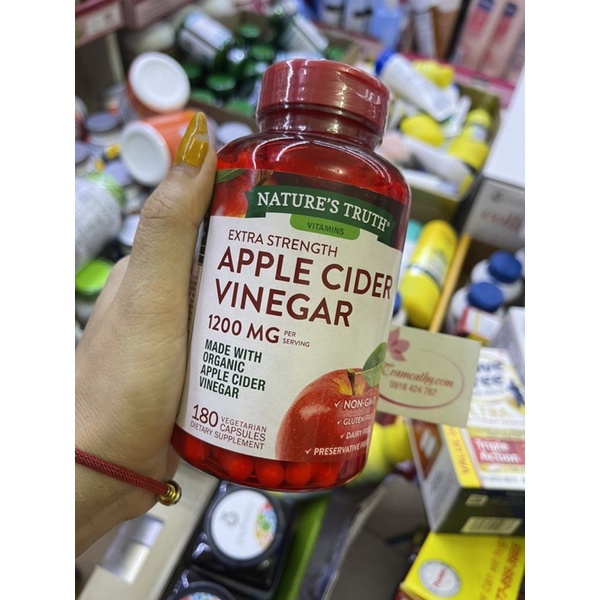 Viên uống giấm táo Apple Cider Vinegar 1200mg - đẹp da, detox cơ thể-giấm táo giảm cân