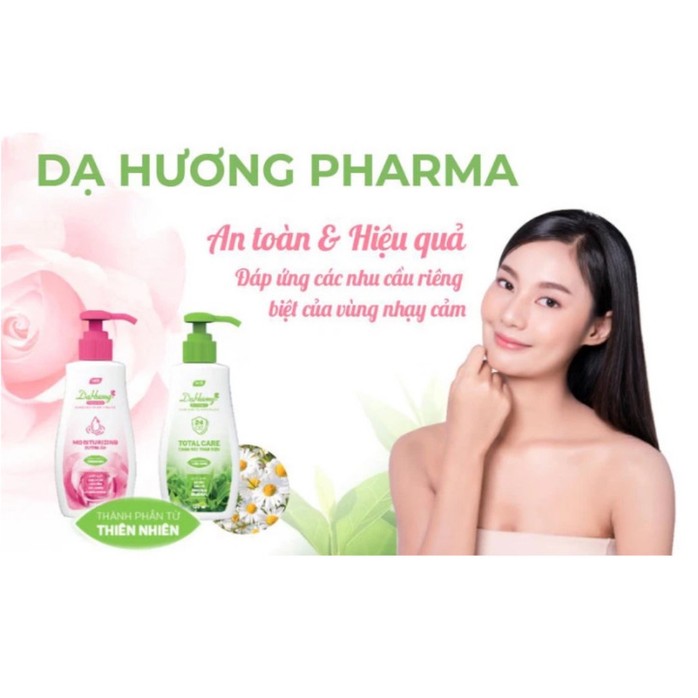 Dung dịch vệ sinh phụ nữ Dạ Hương Pharma 120ml Sáng hồng tươi trẻ, tự tin hấp dẫn và chăm sóc toàn diện( thế hệ mới)