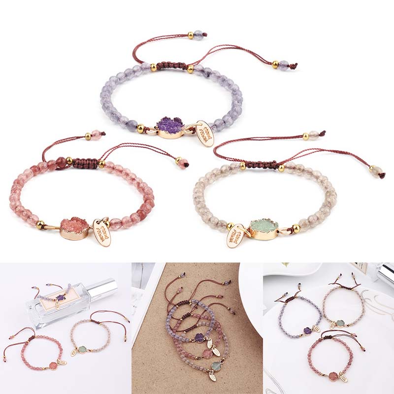 Vòng Tay Chuỗi Hạt Đá Tự Nhiên 4MM Thời Trang Cho Nữ