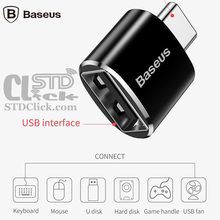 JACK CHUYỂN TYPE C SANG USB VÀ MICRO BASEUS OTG 2.4A CHÍNH HÃNG HÀNG CHUẨN | BigBuy360 - bigbuy360.vn