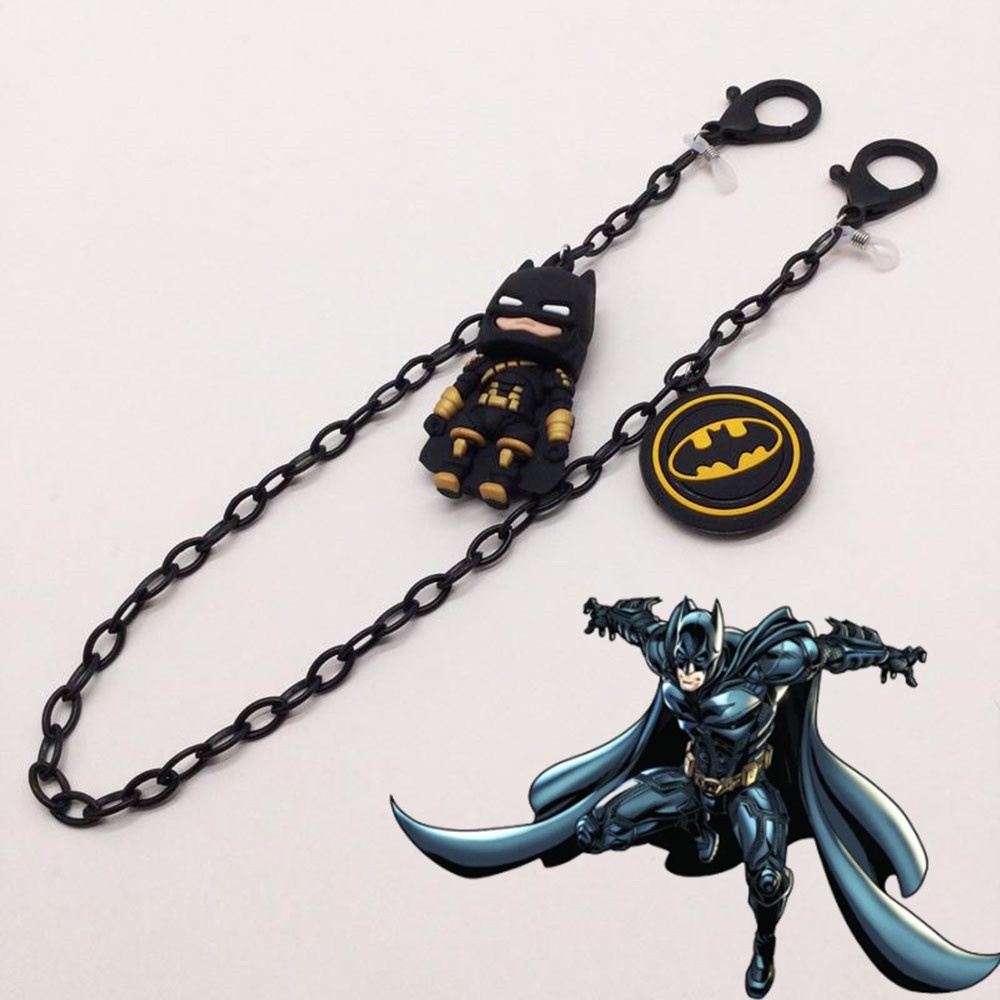 người nhện dây đeo khẩu trang Dây Đeo Mắt Kính Acrylic Chống Thất Lạc Đa Năng In Họa Tiết Batman/Siêu Nhân/Người Sắt Cho Bé dây xích marvel độc đáo