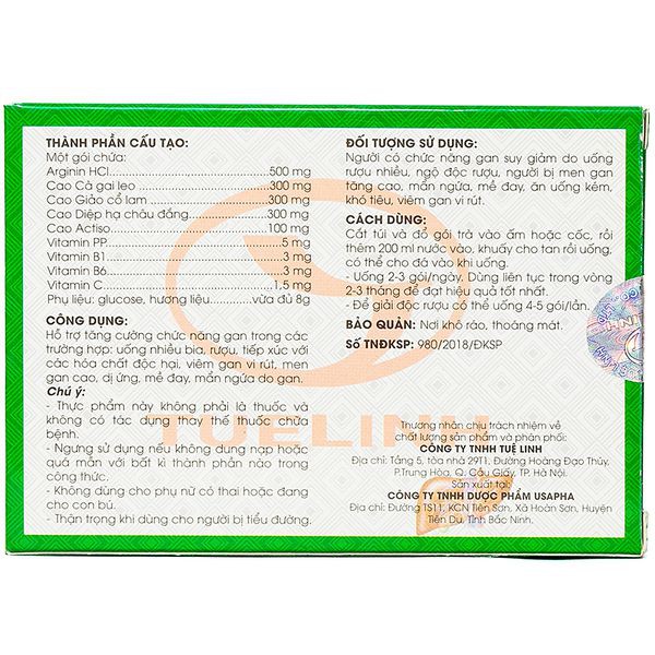 Trà giải độc gan Tuệ Linh