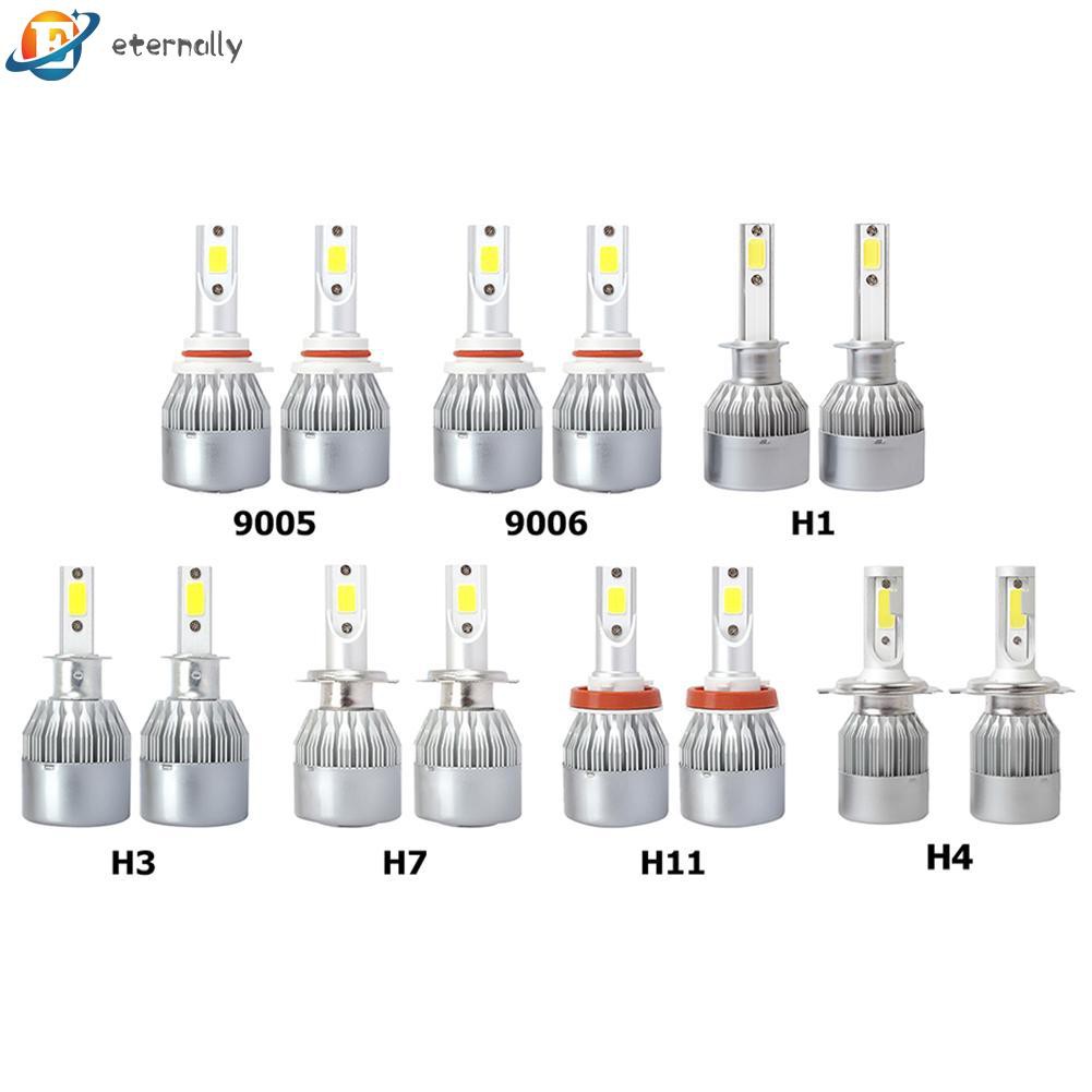 Set 2 Đèn Pha Led 1.14 9006 H1 H3 H7 H11 3000k Cho Xe Hơi