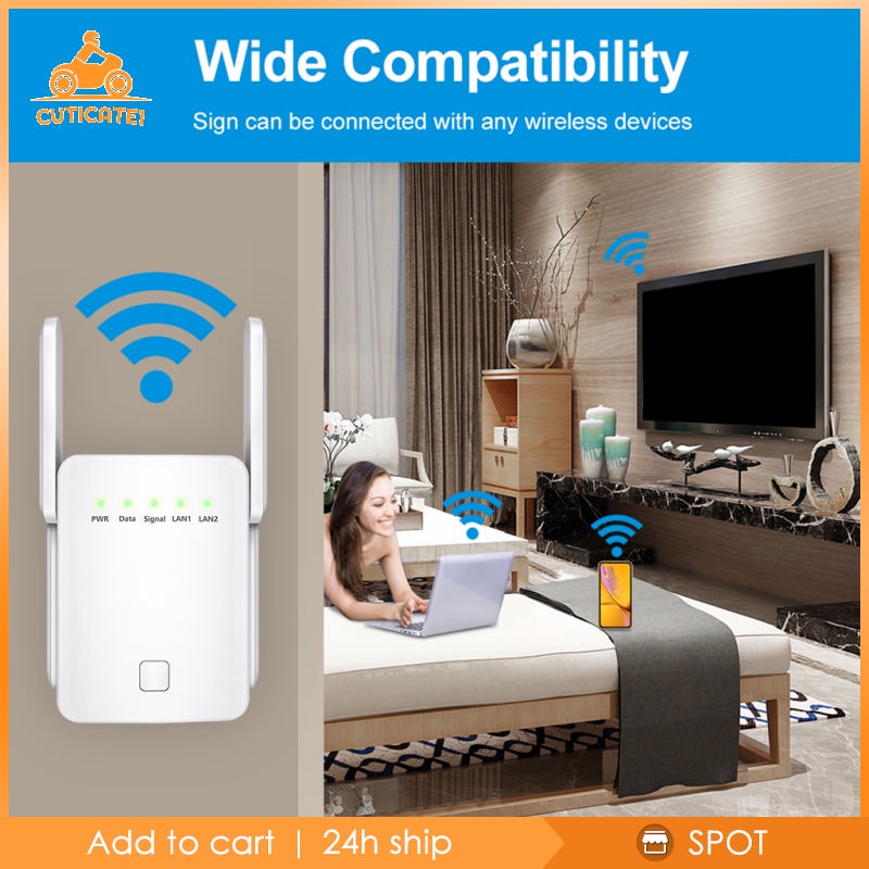 Thiết bị khuếch đại sóng wifi 1200Mbps 2.4G 5G phích cắm US | BigBuy360 - bigbuy360.vn