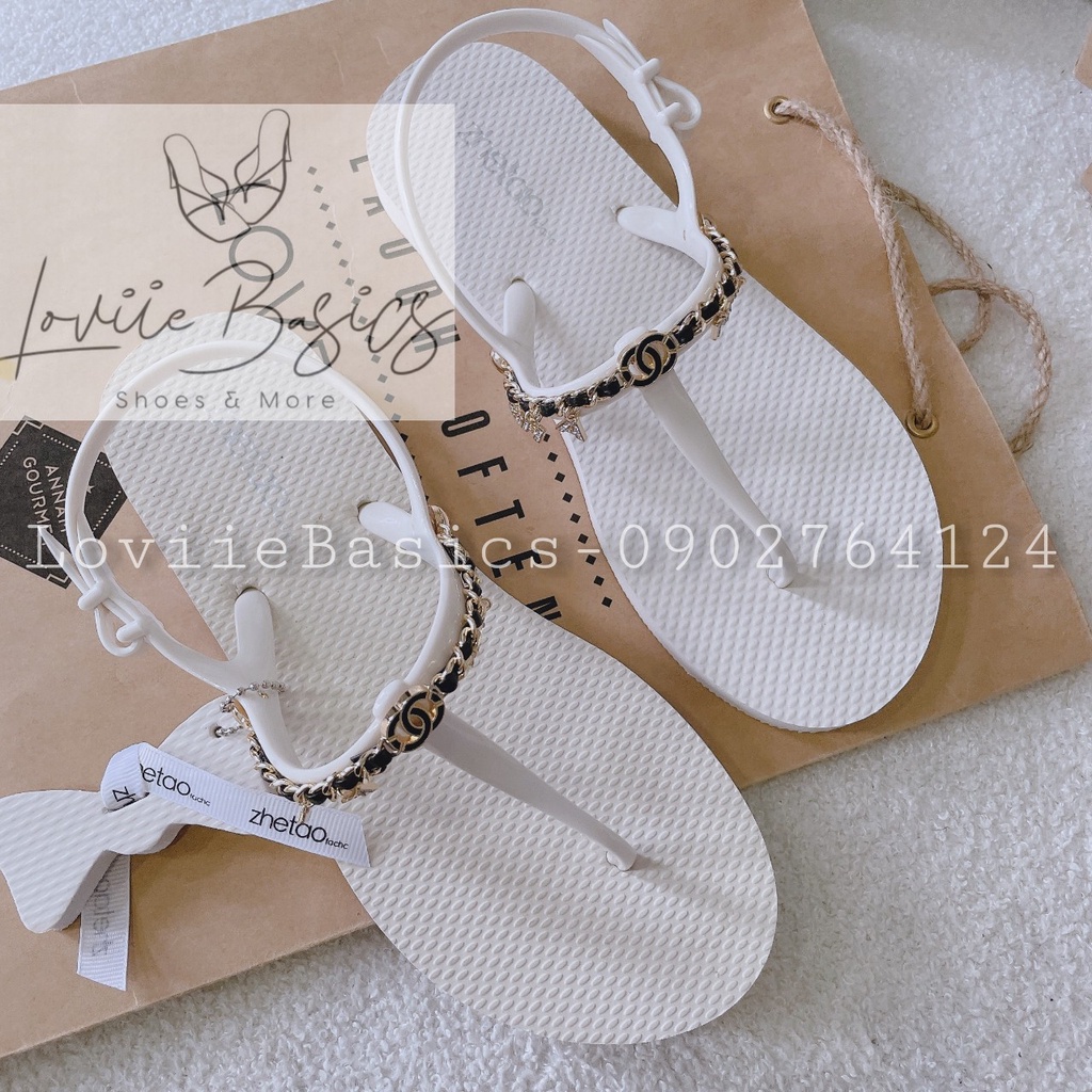 SANDAL NỮ LOVIIE BASICS - GIÀY THỜI TRANG BỆT PHONG CÁCH NỮ TÍNH QUAI NGANG KẸP ĐẾ BẰNG S220901