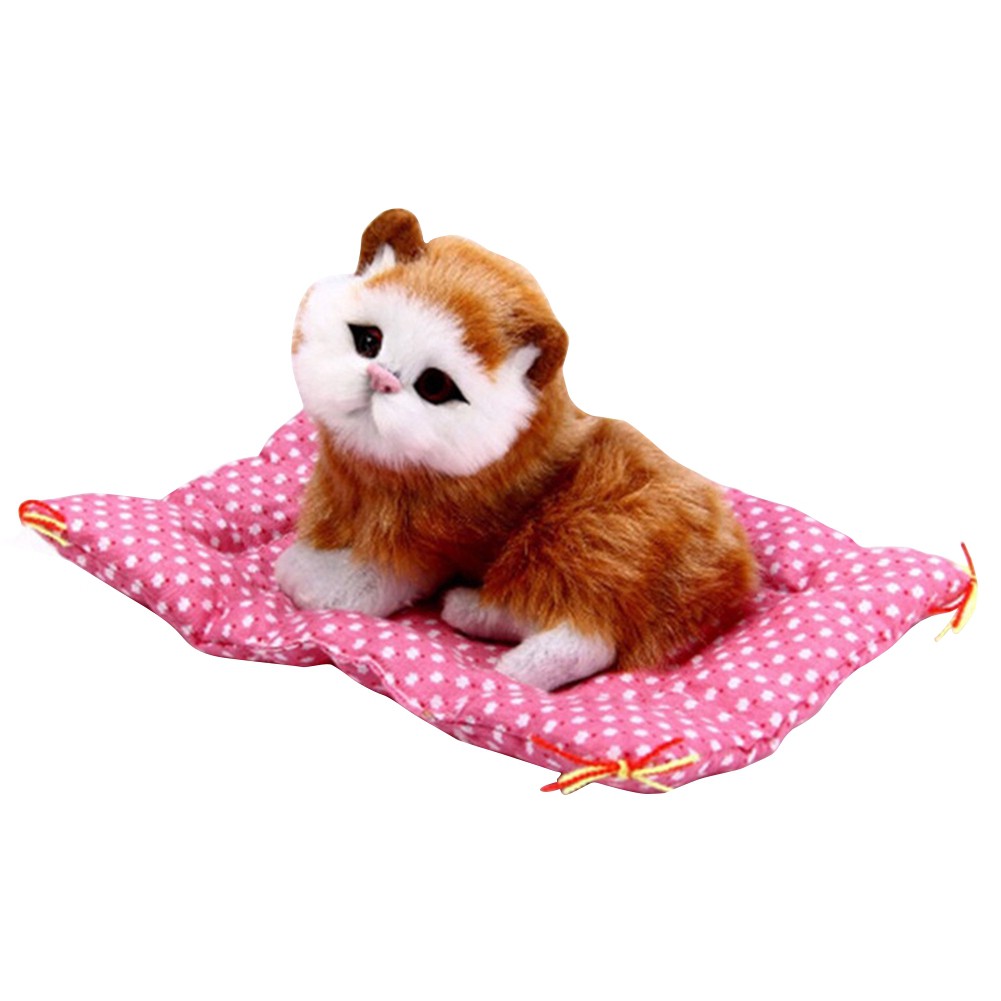 Đồ chơi mèo nhồi bông nằm ngủ có âm thanh dễ thương