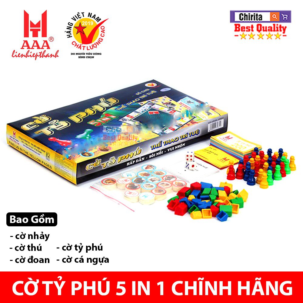 Cờ tỷ phú hộp giấy 5 trong 1 Liên Hiệp Thành