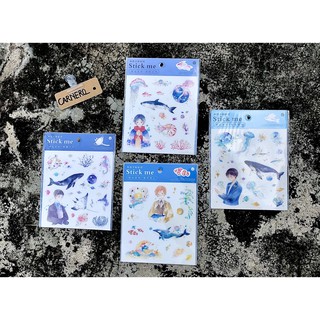 Sticker stick me chủ đề chàng trai của biển cả