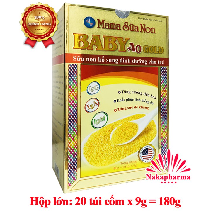 Cốm Mama Sữa Non Baby A0 Gold GP France – Tăng cường tiêu hóa, đề kháng, khắc phục biếng ăn