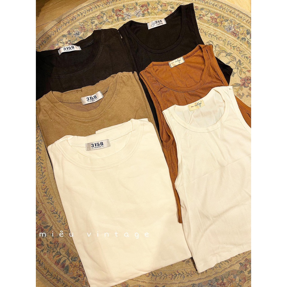 Áo ba lỗ nhung tăm hàng loại 1 phong cách đường phố dành cho nữ | BigBuy360 - bigbuy360.vn