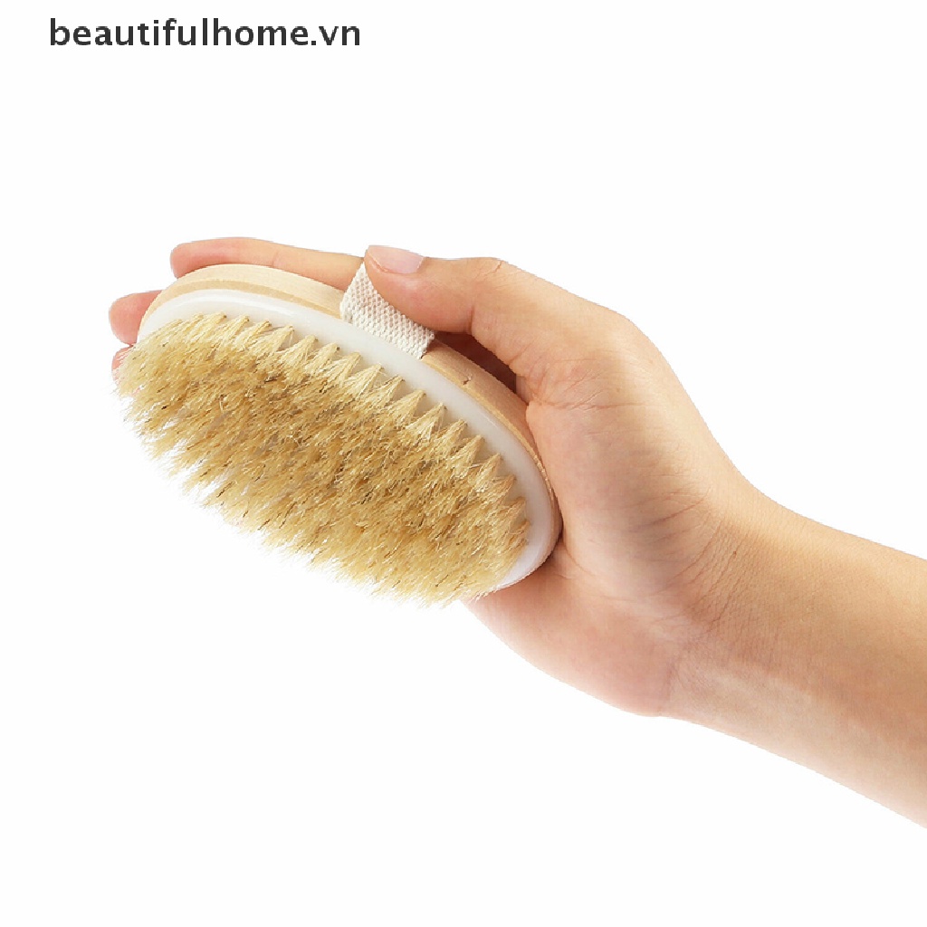 (Hàng Mới Về) Bàn Chải Chà Lưng Cán Gỗ 15 Cây