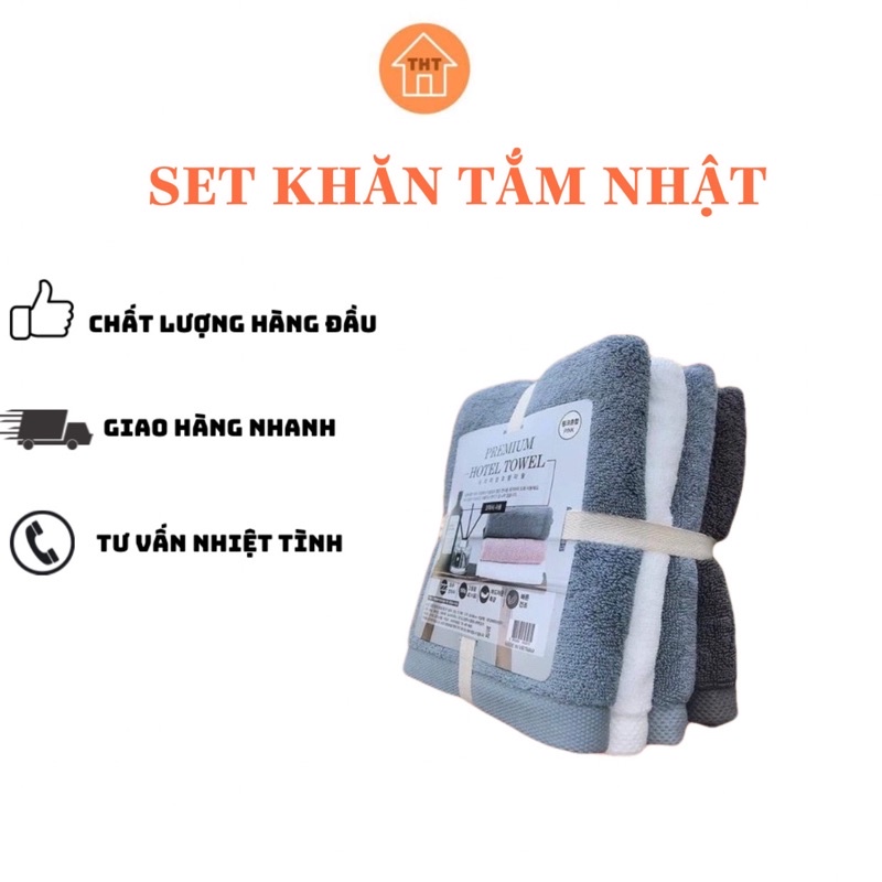 Set 4 Khăn Tắm 40x80cm Hàn Quốc Cho Khách Sạn, Nhà Nghỉ, Spa Mềm Mịn Thấm Hút