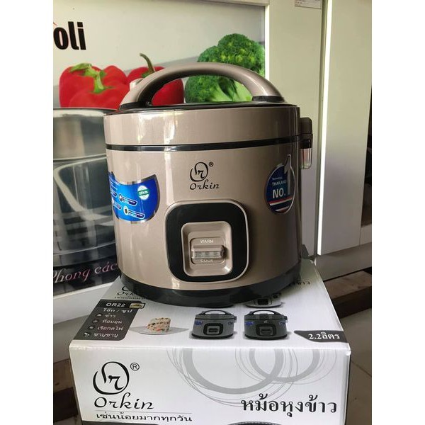 Nồi cơm điện Thái Lan Orkin OR22, dung tích 2.4L - Bảo hành 1 năm chính hãng