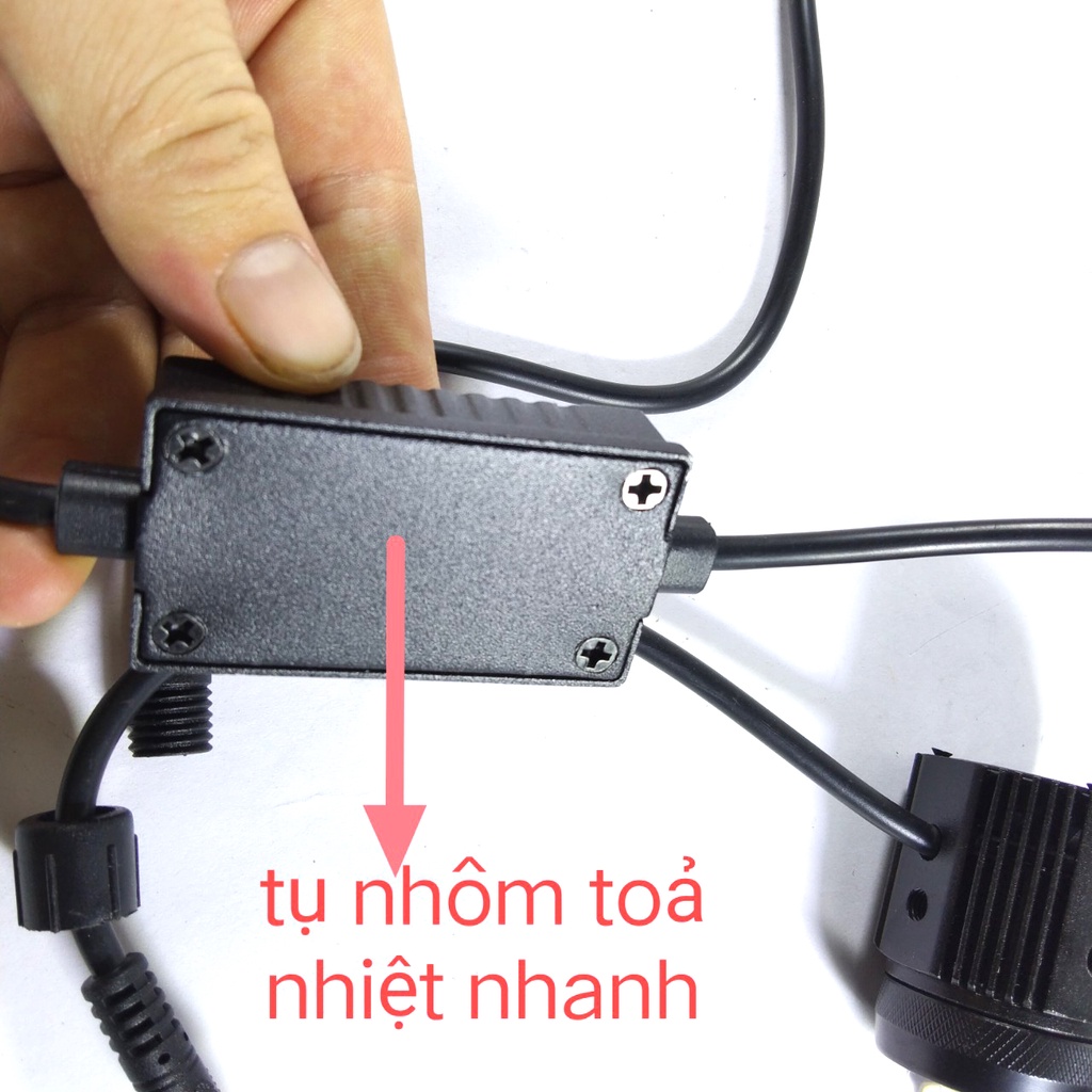 Combo Hai bóng MINI Cost Vàng Pha Trắng 30W Loại 1 Tụ nhôm, Có Zac chống cháy, Quạt tản nhiệt- Tặng kèm Công tắc