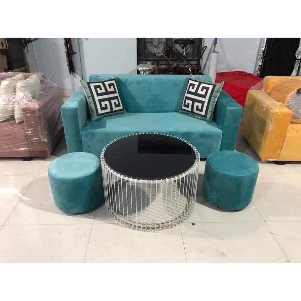 Sofa Nỉ Tay Vuông Kích Thước 1m6 Chưa Kèm Bàn