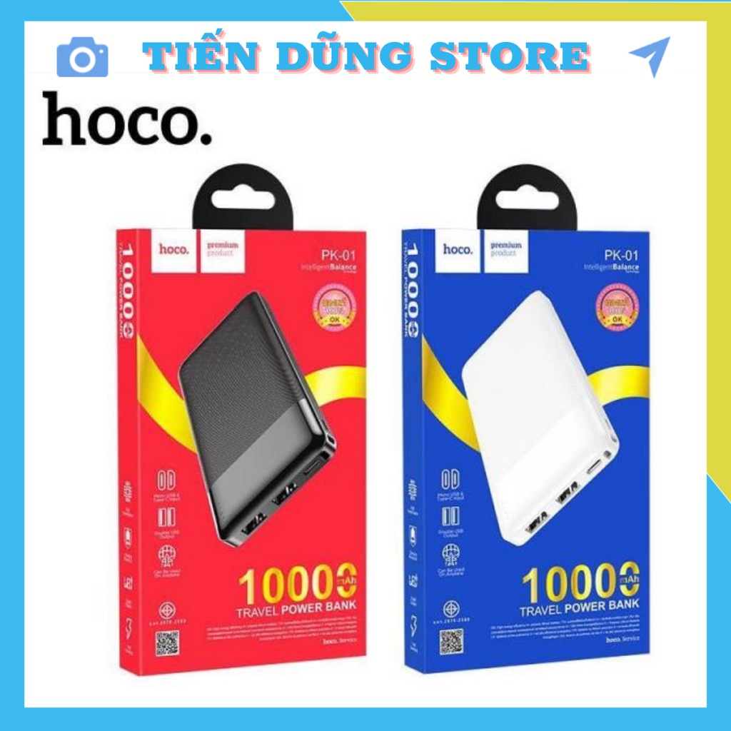 Sạc Dự Phòng Hoco PK-01 Dung Lượng 10.000 mAh Chính Hãng-Bảo Hành 12 Tháng