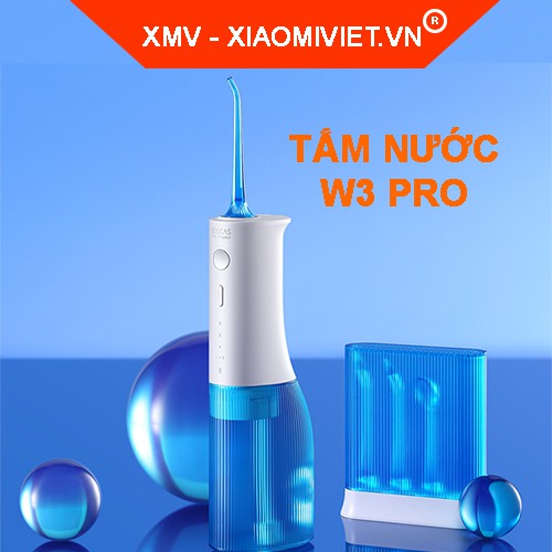Tăm nước Xiaomi Soocas W3/W3 Pro - Xịt vệ sinh răng miệng - Bộ 4 đầu vòi - Hàng chính hãng