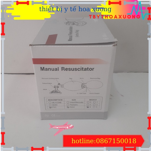 Ambu bóp bóng giúp thở Lucky[thietbiytehoaxuong]