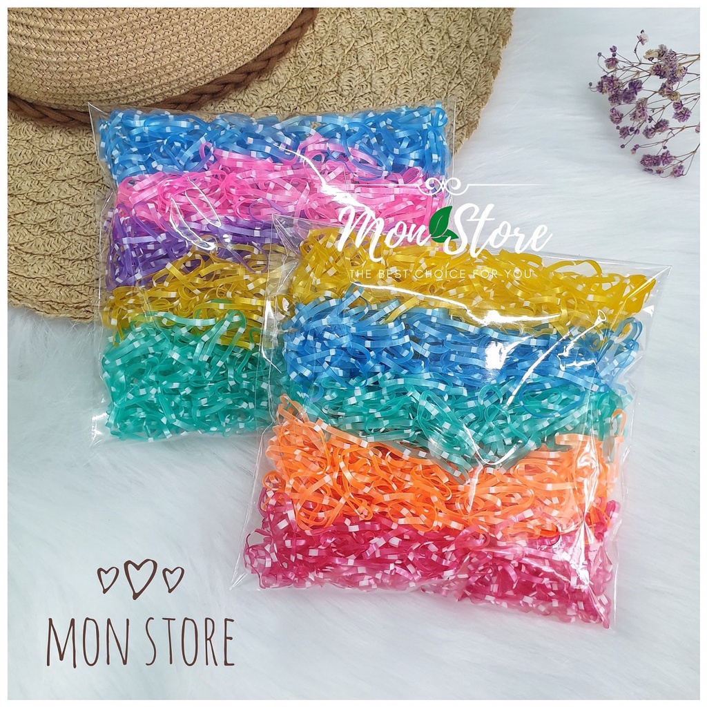 [New] 50g THUN CỘT TÓC mix 5 màu xinh xắn, size nhỏ