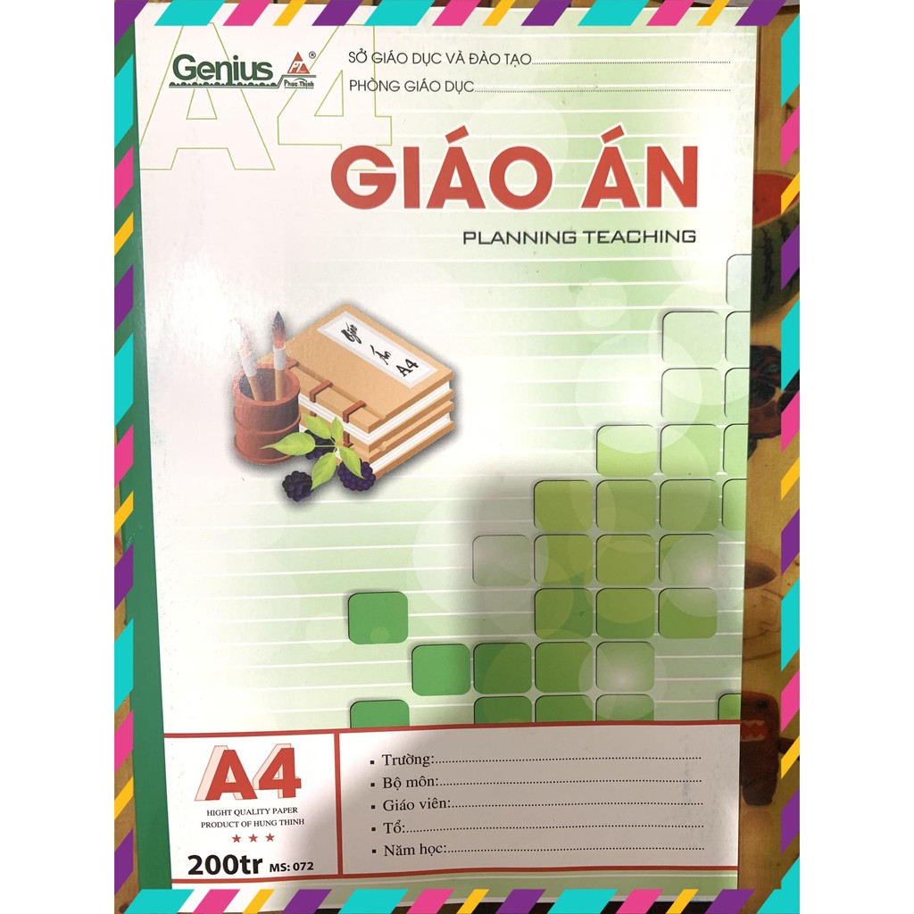 Sổ Giáo Án A4  200 Trang A4 Hưng Thịnh Book