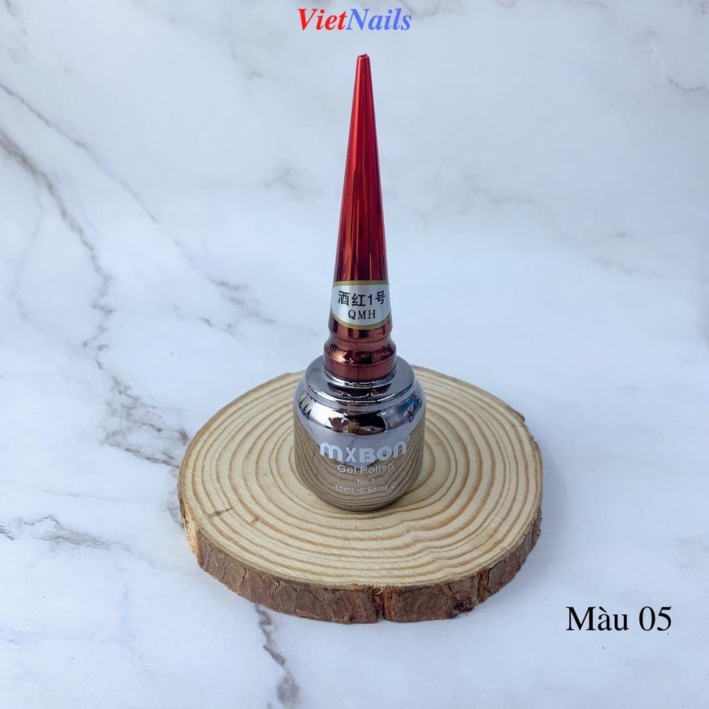 Sơn Gel MxBon Tone Màu Đỏ Sang Trọng Dung Tích 15ml