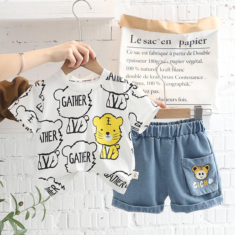 Set áo thun hình con hổ quần jeans cho bé trai size từ 1 - 5 tuổi MINTSCLOSET Mint's Closet - TN3055 - TN3059